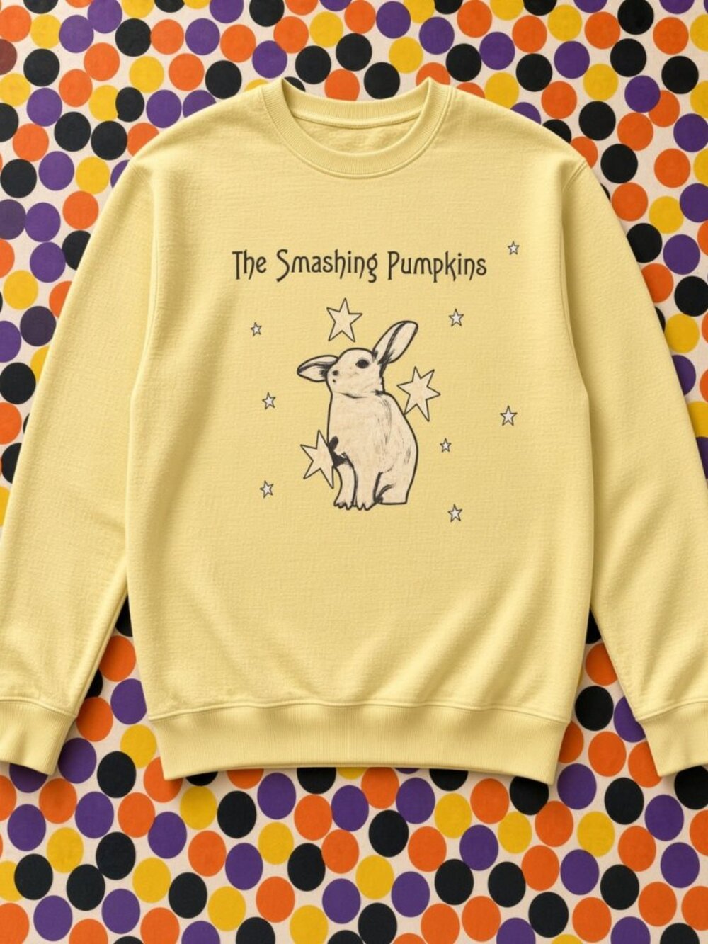 The Smashing Pumpkins Bunny Stars Indie Graphic Sweatshirt Gildan Heavy Blend